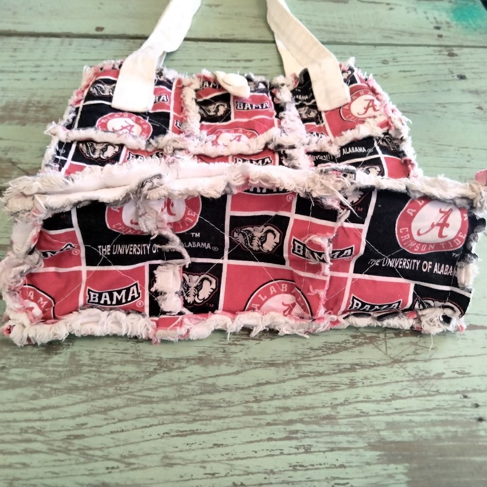 BAMA Patchwork Purse / Handbag Interior Pockets Button Closure - Picture 7 of 7